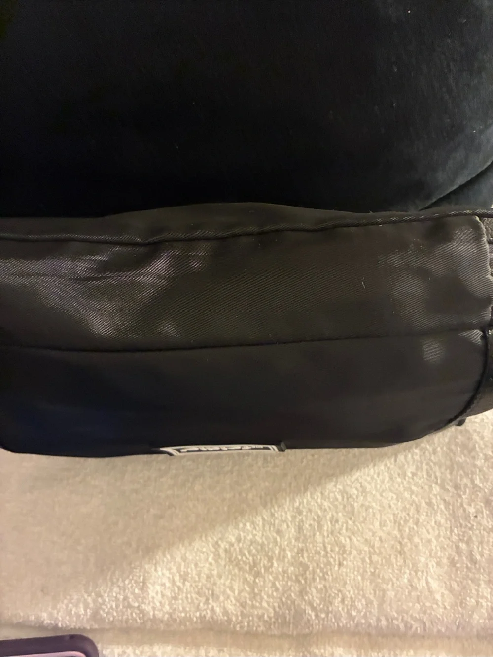 NWOT The Foldie Black Men's Messenger Bag w/travel inside. Unisex